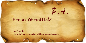 Press Afrodité névjegykártya
